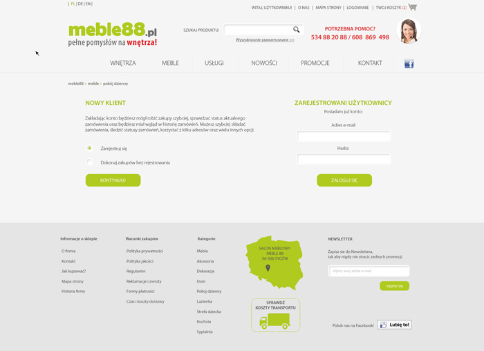 e-shop design for meble88 - screen 5